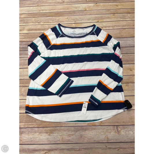 Top Long Sleeve By Talbots In Striped Pattern, Size: Xl