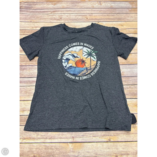 Top Short Sleeve Basic By Cmf In Grey, Size: L