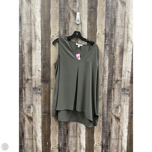 Top Sleeveless By Fever In Green, Size: L