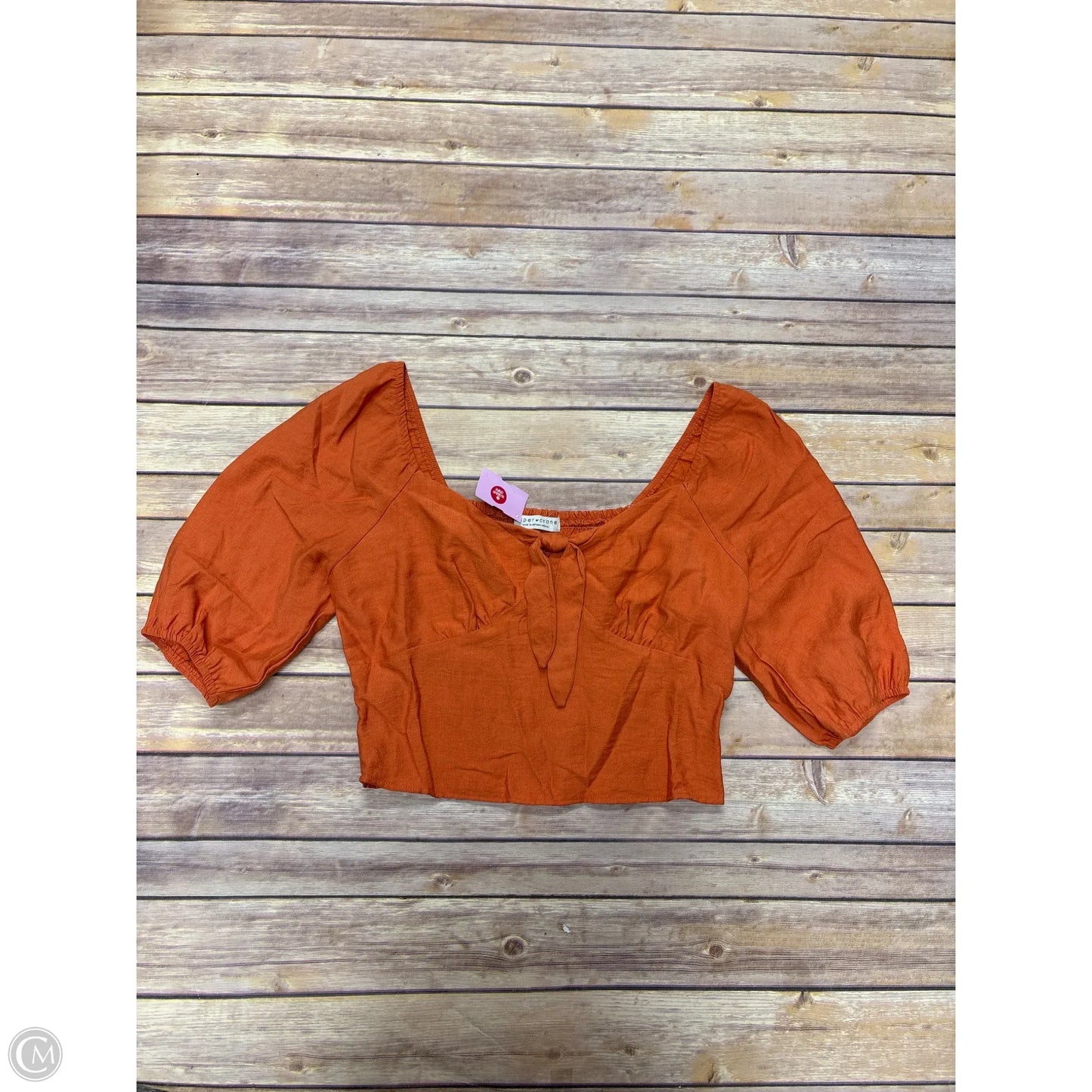 Top 3/4 Sleeve By Paper Crane In Orange, Size: M