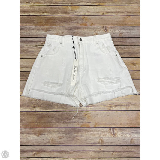 Shorts By Mustard Seed In White Denim, Size: M