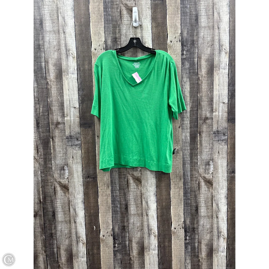 Top Short Sleeve By Chicos In Green, Size: Xl