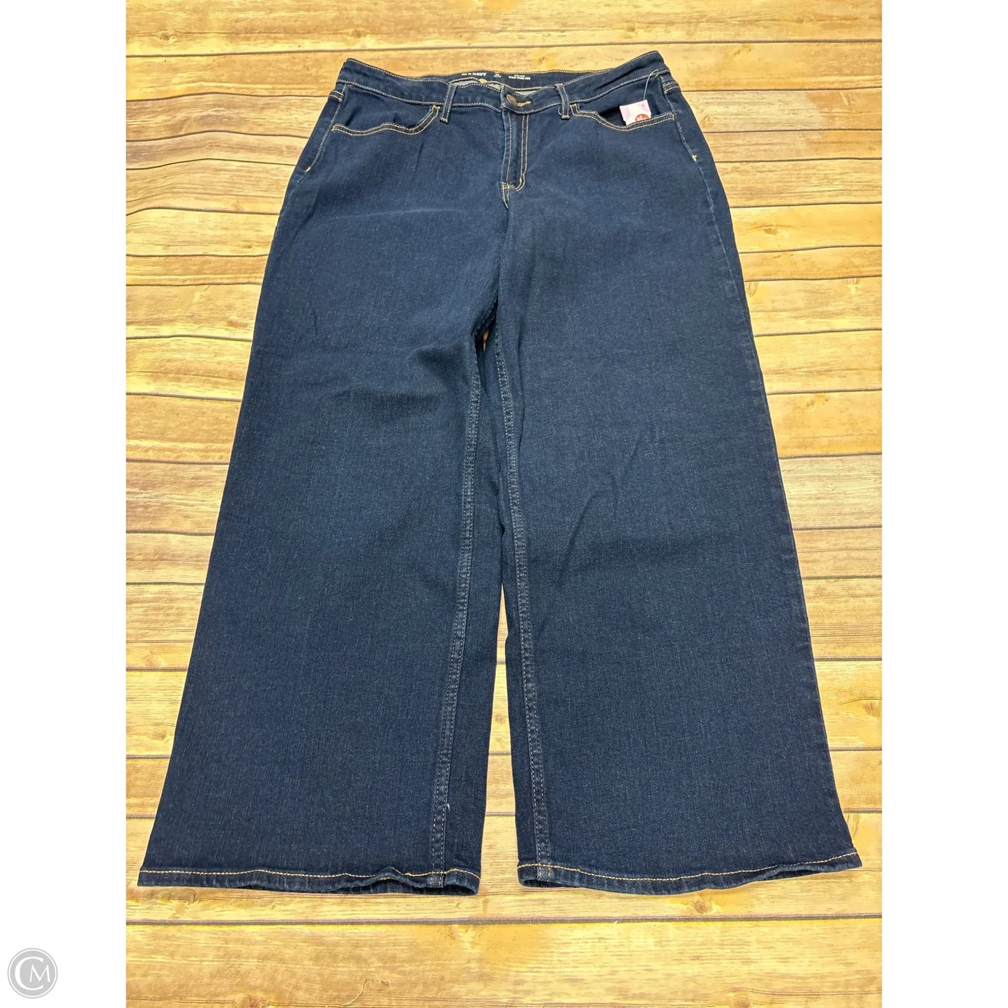 Jeans Wide Leg By Old Navy In Blue Denim, Size: 14p