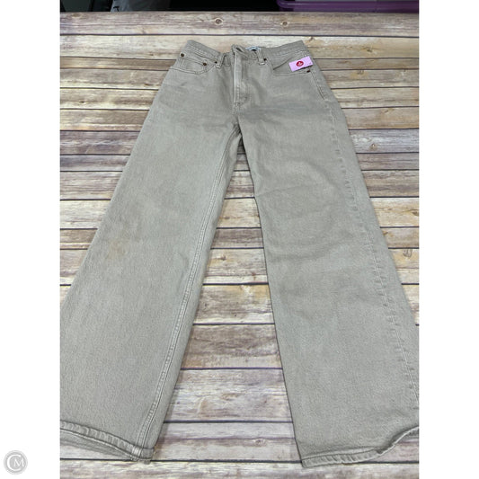 Jeans Wide Leg By Abercrombie And Fitch In Brown Denim, Size: 4