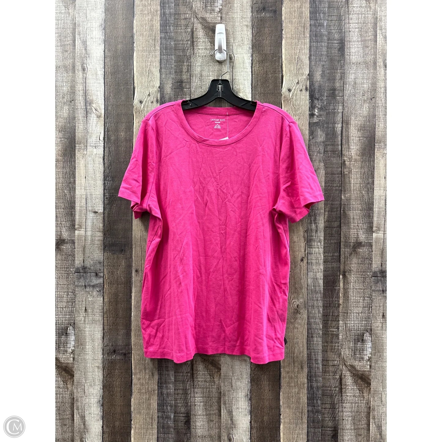 Top Short Sleeve By Lands End In Pink, Size: 1x