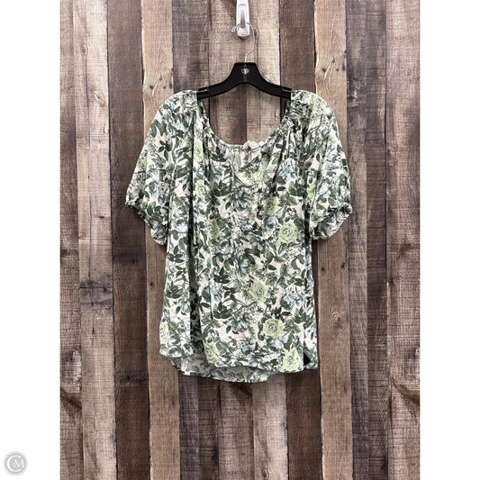 Top Short Sleeve By Candace Cameron Bure In Green, Size: 1x