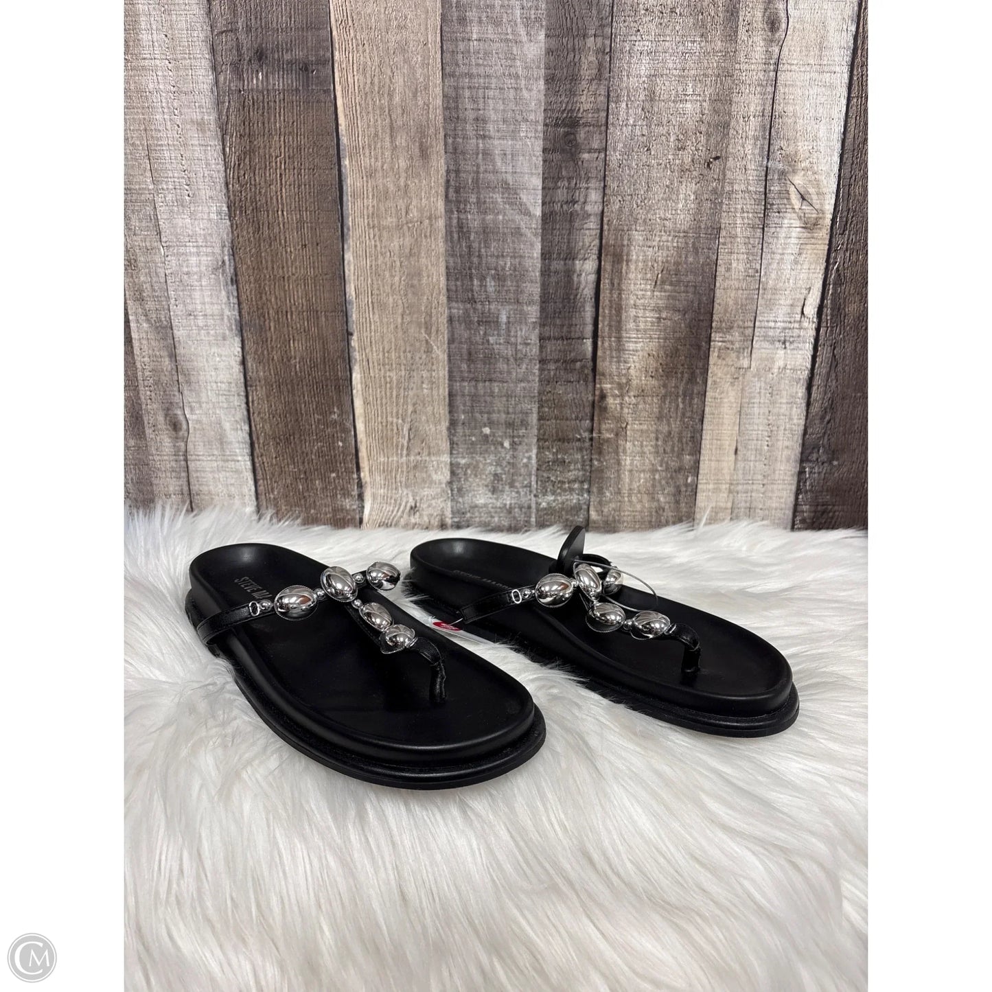 Sandals Flats By Steve Madden In Black, Size: 8