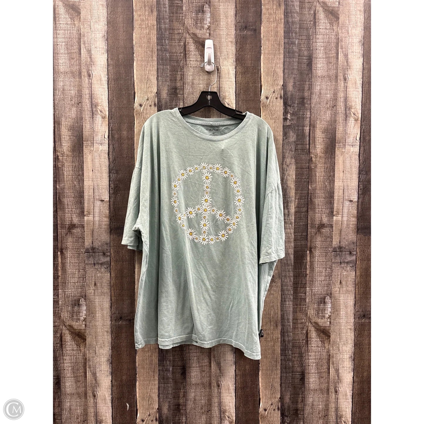 Top Short Sleeve By Maurices In Green, Size: 4x