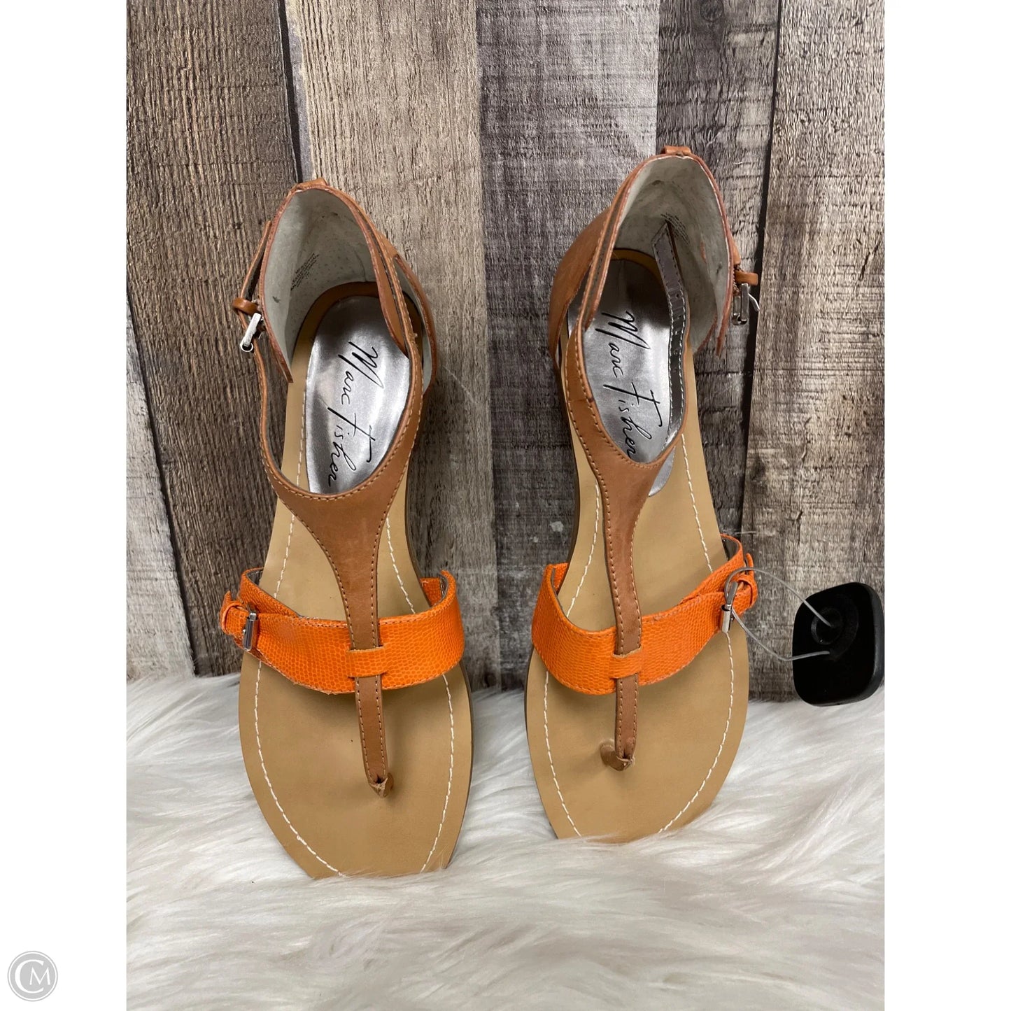Sandals Flats By Marc Fisher In Orange, Size: 7