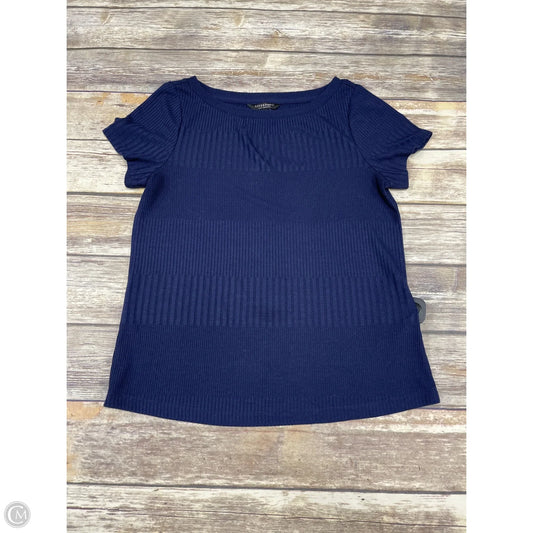 Top Short Sleeve By Liverpool In Navy, Size: M