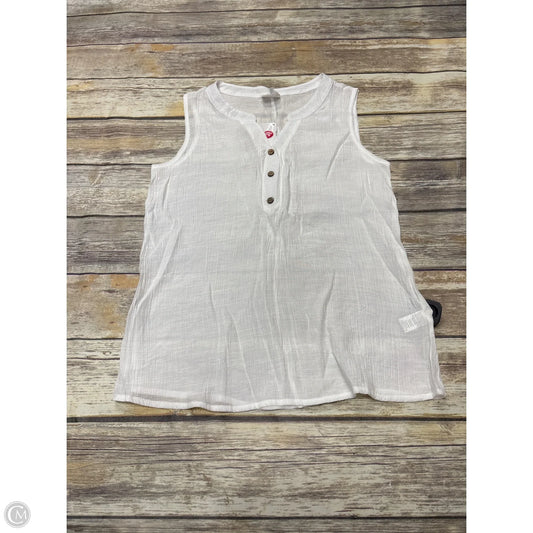 Top Sleeveless By Cme In White, Size: S