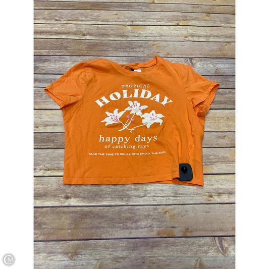 Top Short Sleeve By Divided In Orange, Size: M