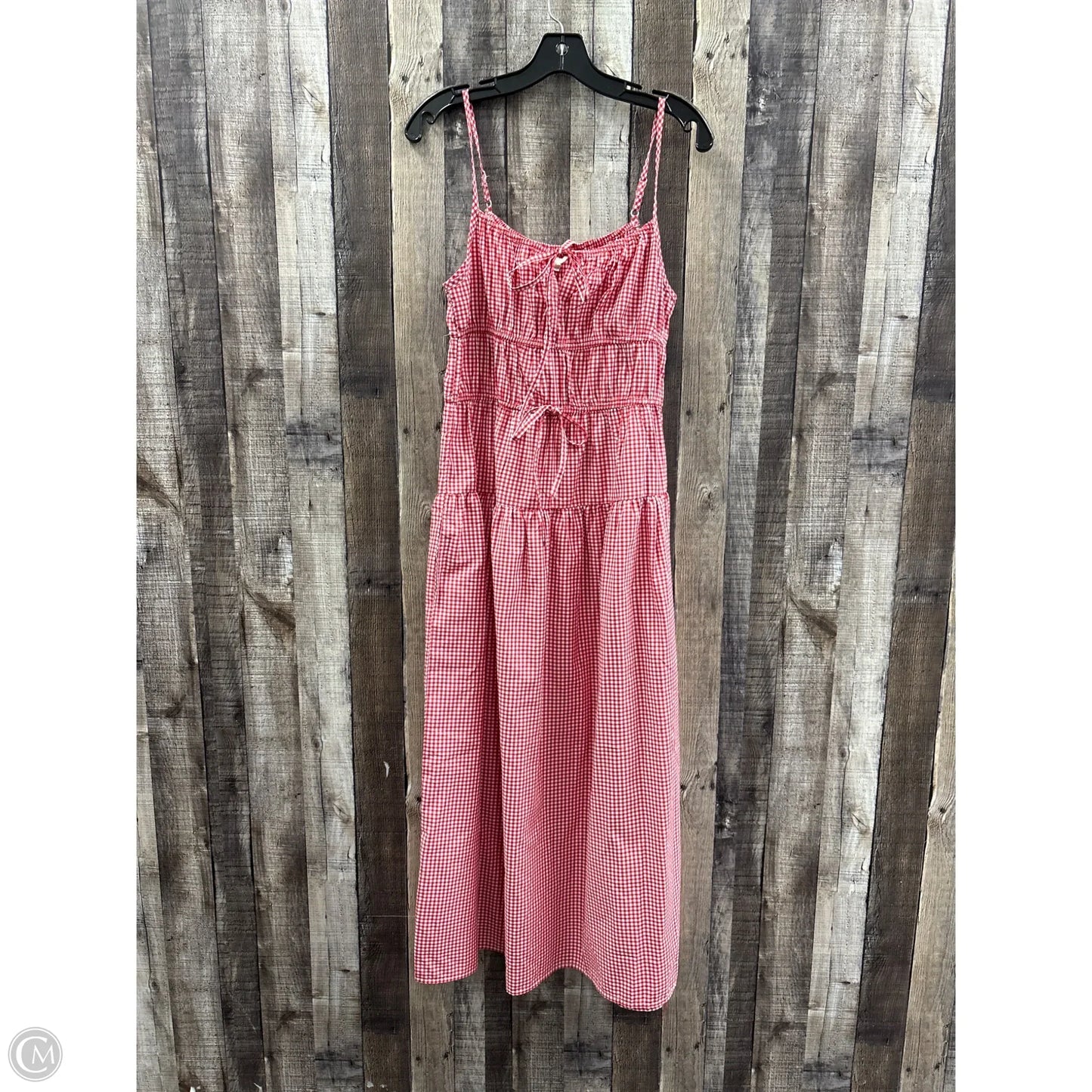 Dress Casual Maxi By Sim & Sam In Checkered Pattern, Size: L