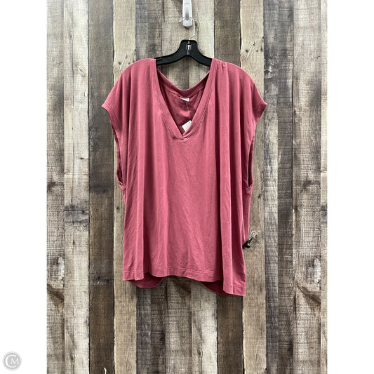 Athletic Top Short Sleeve By Athleta In Mauve, Size: 3x