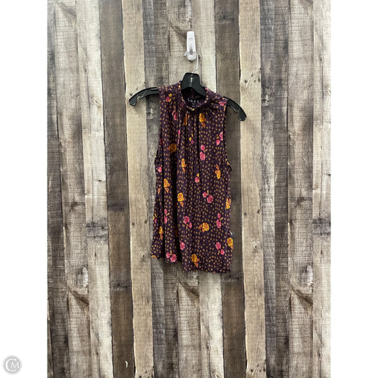 Top Sleeveless By Loft In Multi-colored, Size: Mp