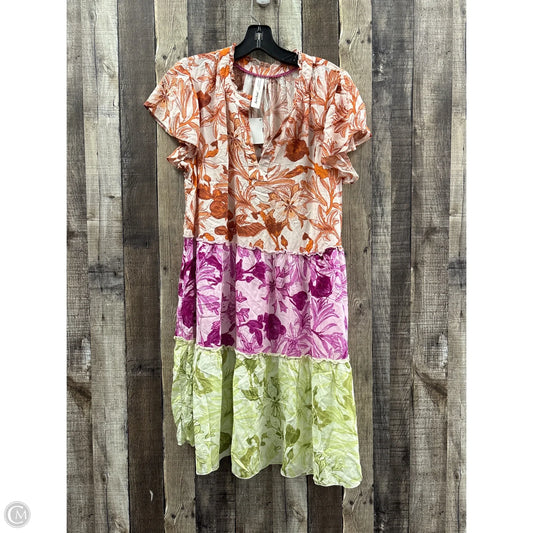 Dress Casual Midi By Anthropologie In Multi-colored, Size: L