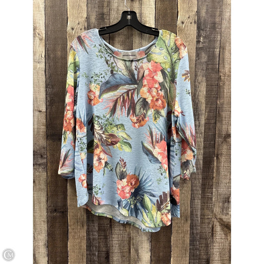 Top 3/4 Sleeve By Alfred Dunner In Multi-colored, Size: L