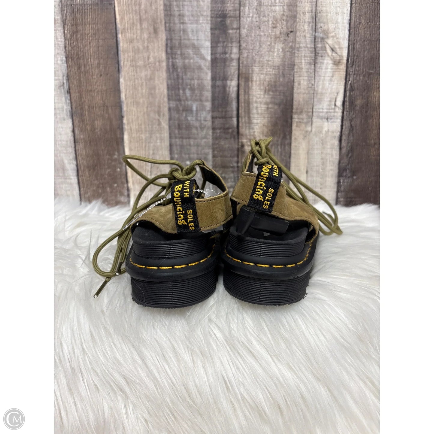 Sandals Heels Platform By Dr Martens In Green, Size: 8