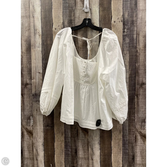 Top Long Sleeve By Maurices In White, Size: Xxl