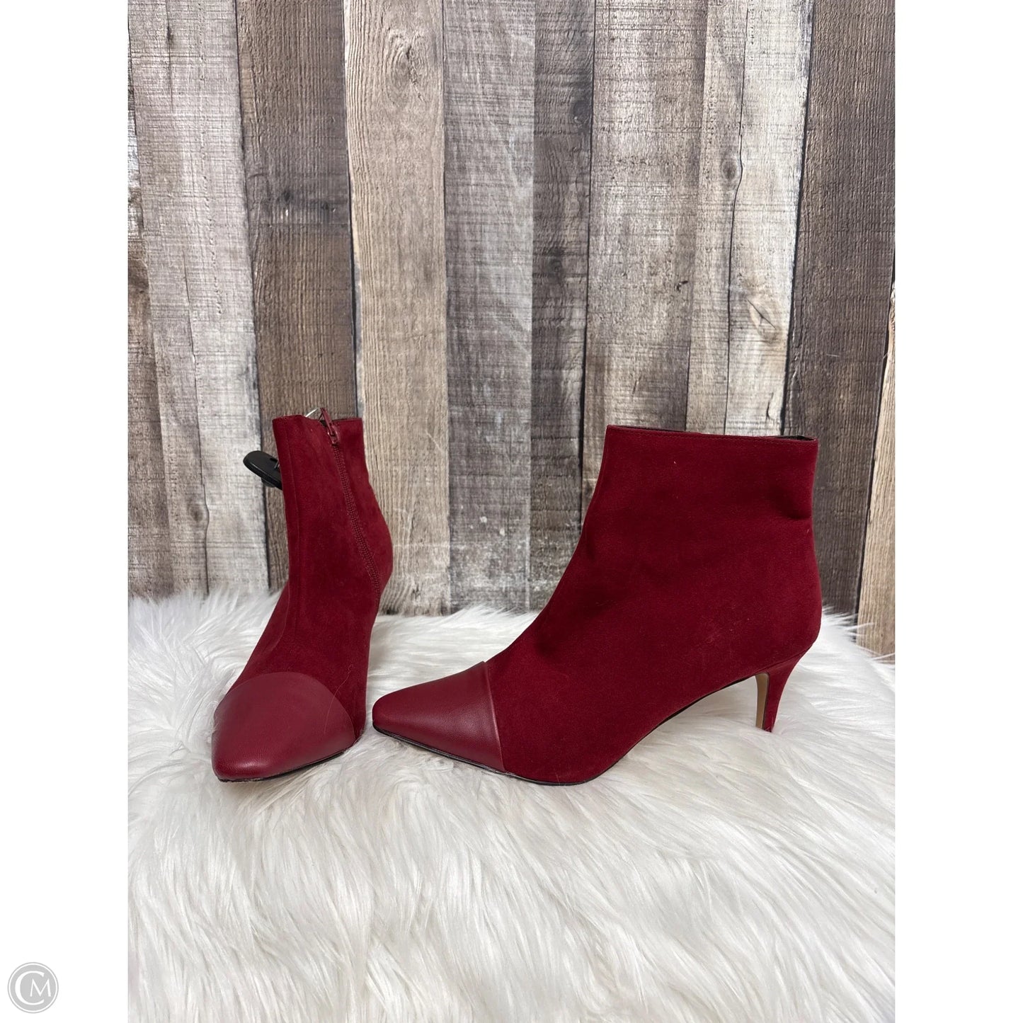 Boots Ankle Heels By Express In Red, Size: 9