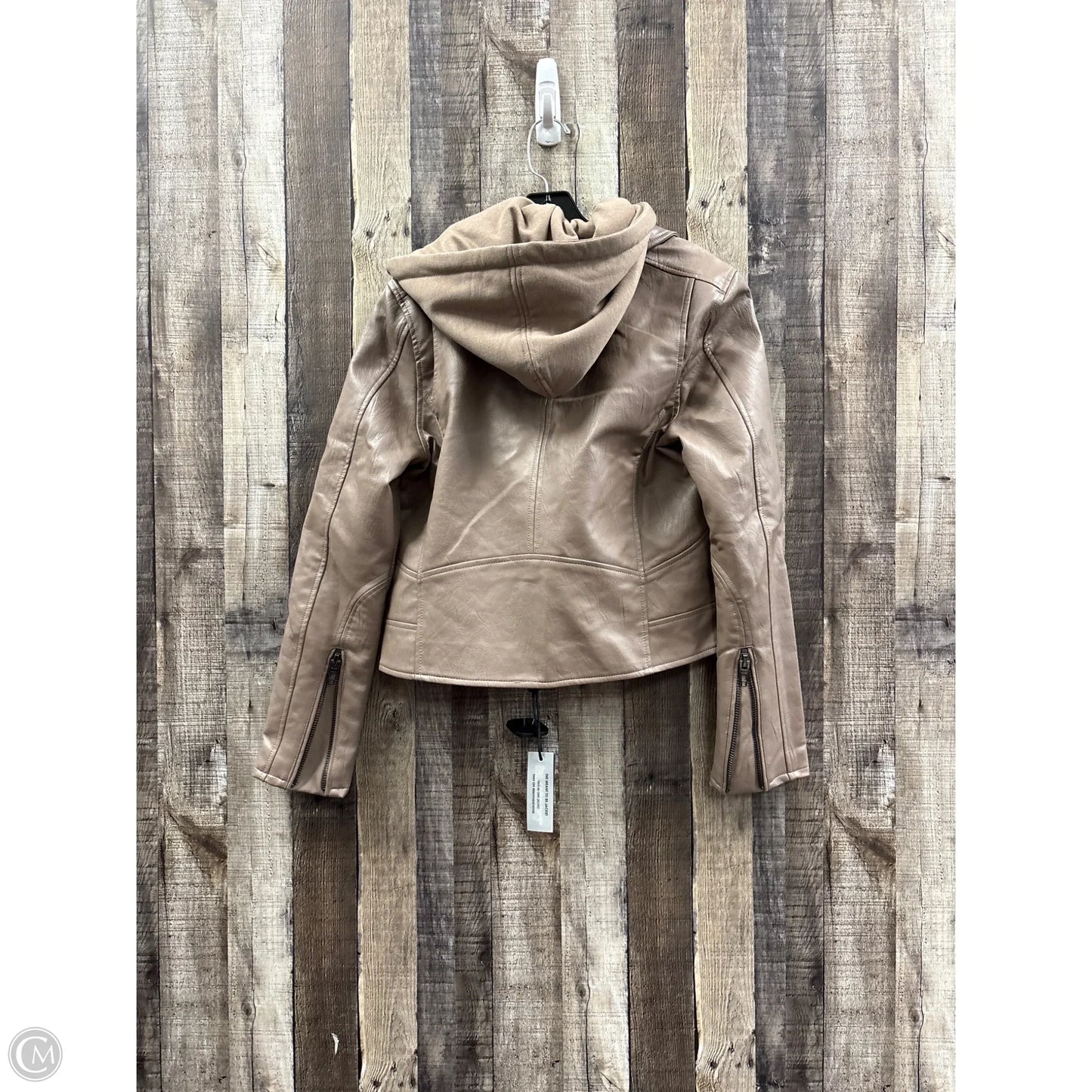 Jacket Moto By Bl-nk In Brown, Size: M