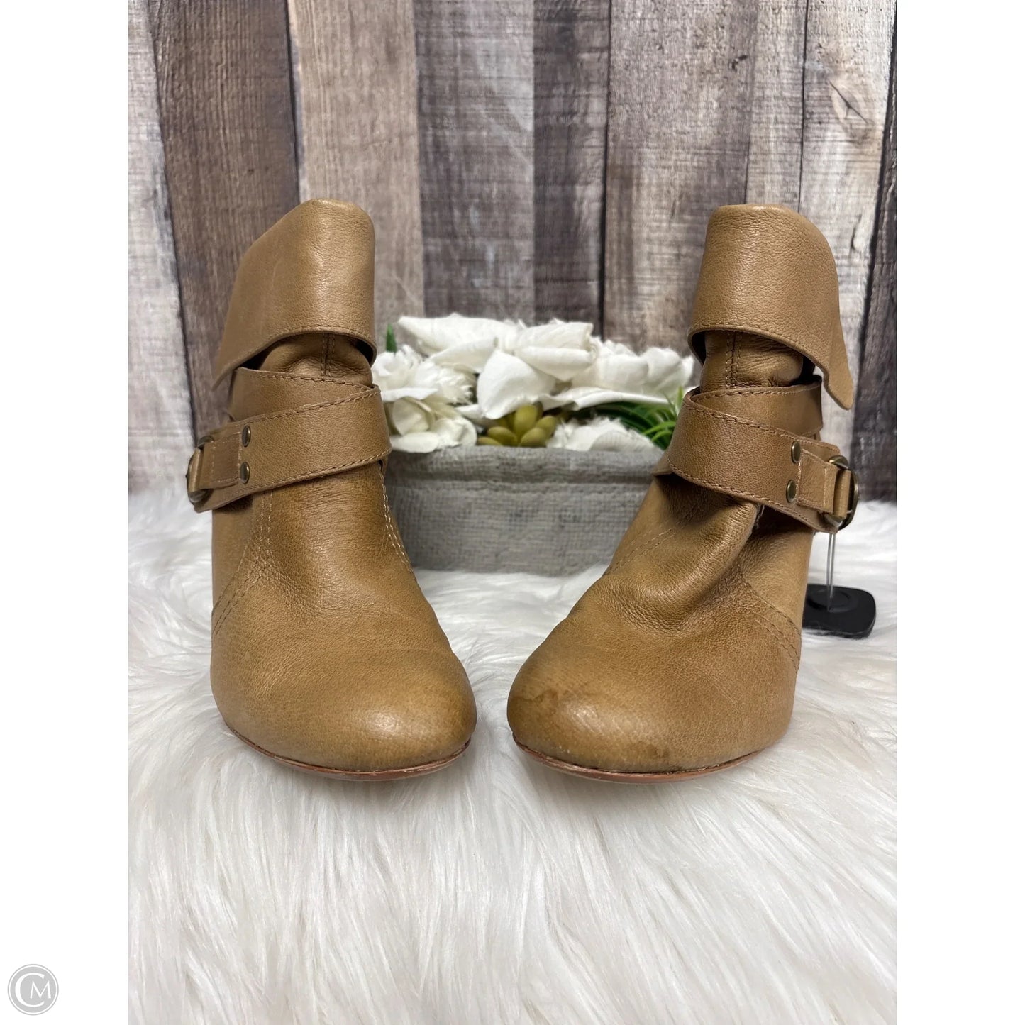 Boots Ankle Heels By Kelly And Katie In Tan, Size: 7