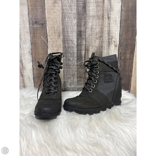 Boots Ankle Heels By Sorel In Grey, Size: 7