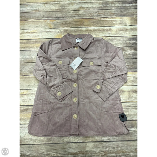 Jacket Shirt By Cme In Taupe, Size: M