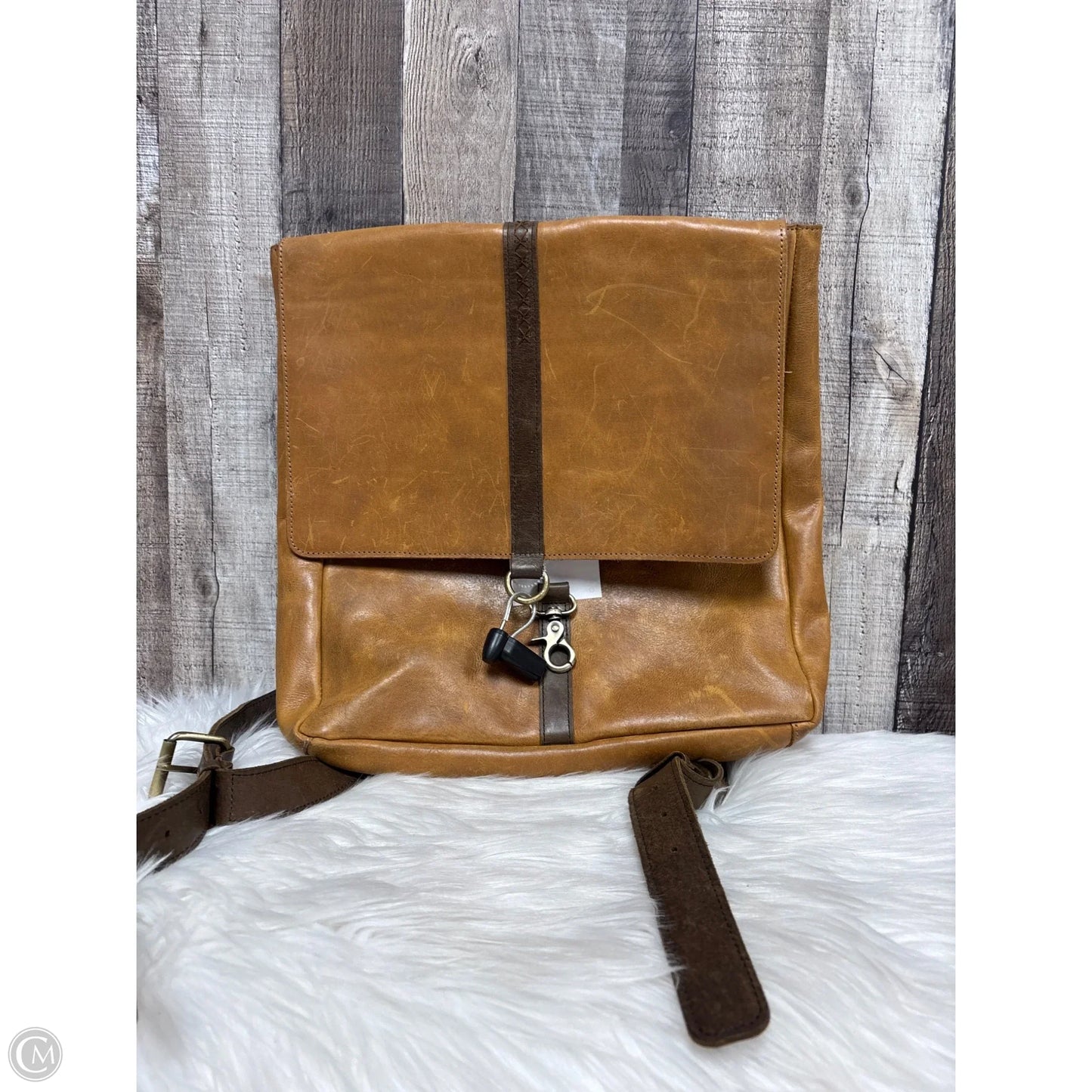Backpack Leather By Clothes Mentor, Size: Large