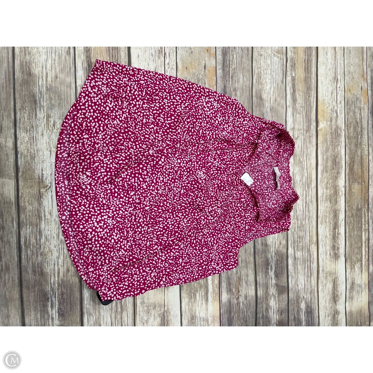 Top Sleeveless By Loft In Pink & White, Size: Mp