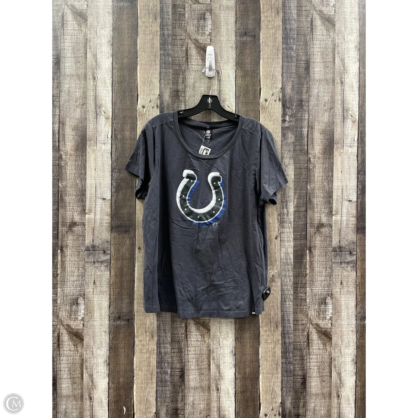 Athletic Top Short Sleeve By Nfl In Grey, Size: Xxl
