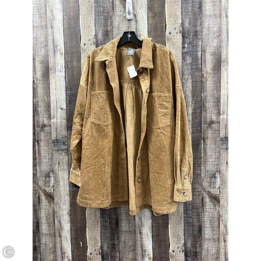 Top Long Sleeve By Matty M In Brown, Size: Xl