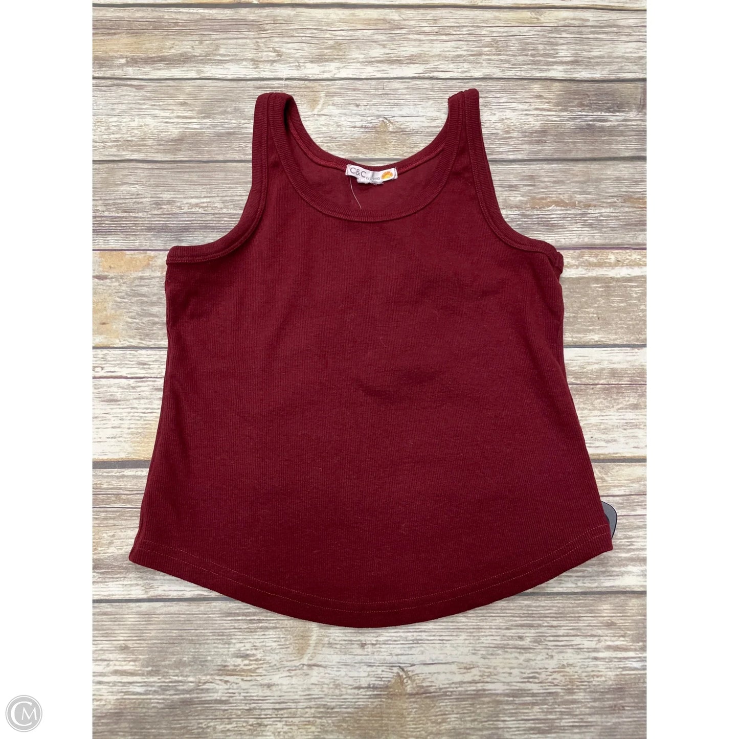 Tank Top By C And C In Maroon, Size: S