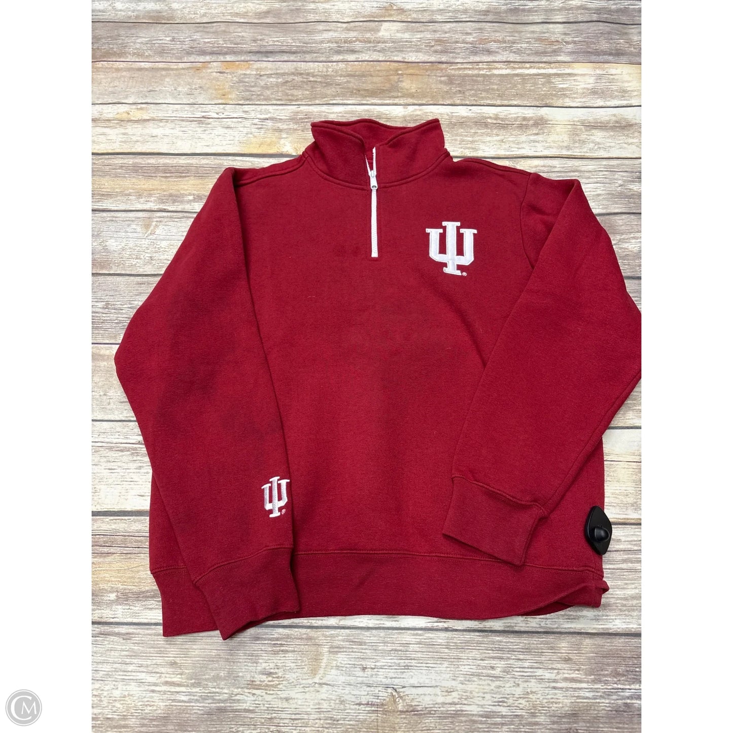 Athletic Sweatshirt Collar By Cme In Red, Size: M