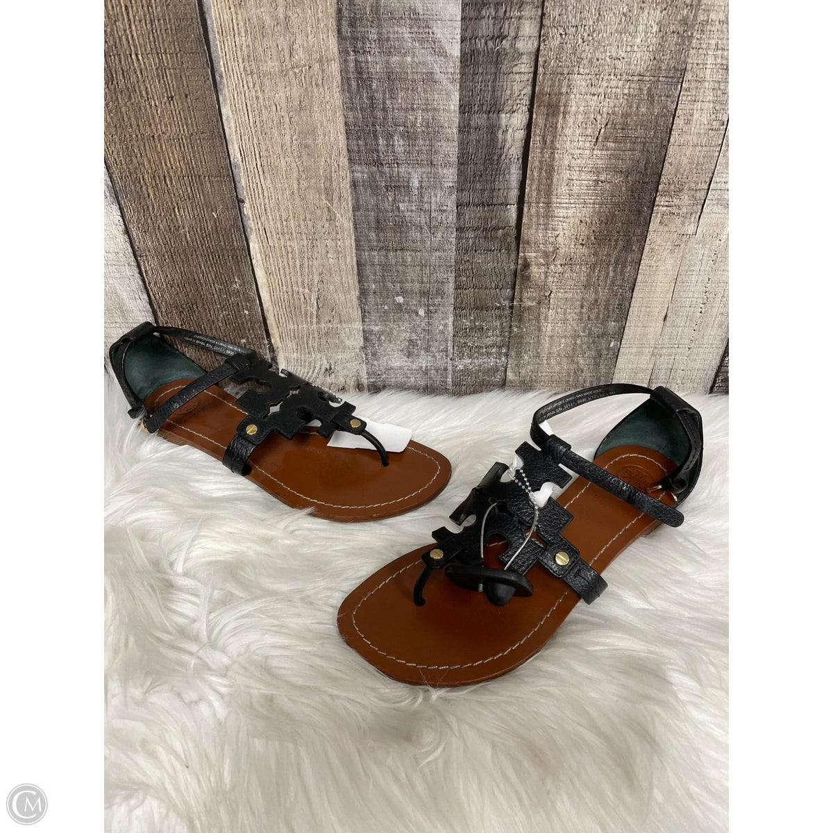 Sandals Designer By Tory Burch In Black, Size: 8