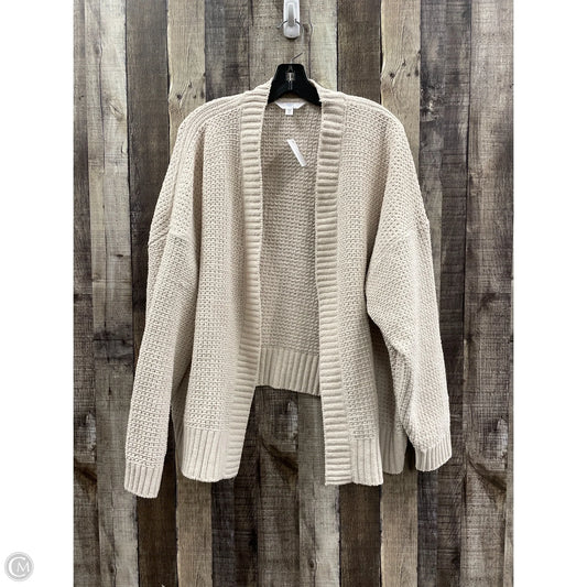 Sweater Cardigan By Time And Tru In Beige, Size: 3x