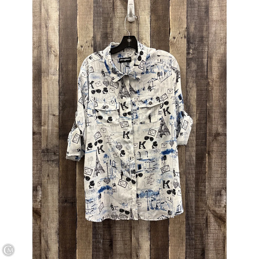 Top Long Sleeve Designer By Karl Lagerfeld In Multi-colored, Size: Xl