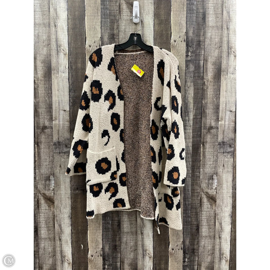 Sweater Cardigan By Cme In Animal Print, Size: M