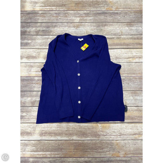 Sweater Cardigan By J. Jill In Purple, Size: 2x