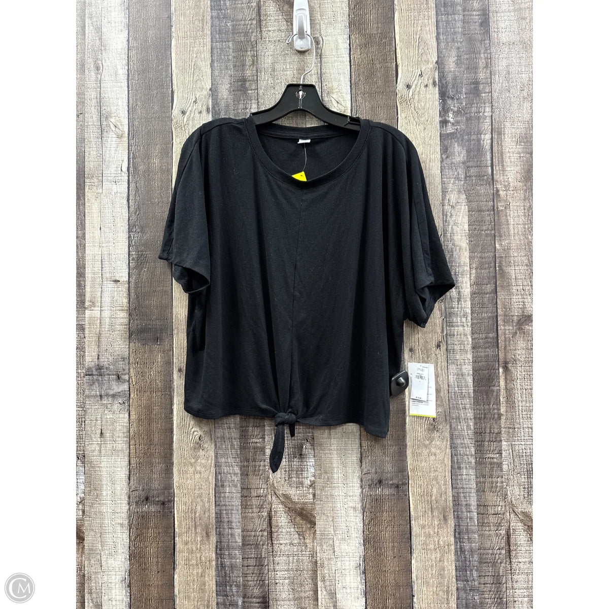 Top Short Sleeve Basic By Old Navy In Black, Size: L
