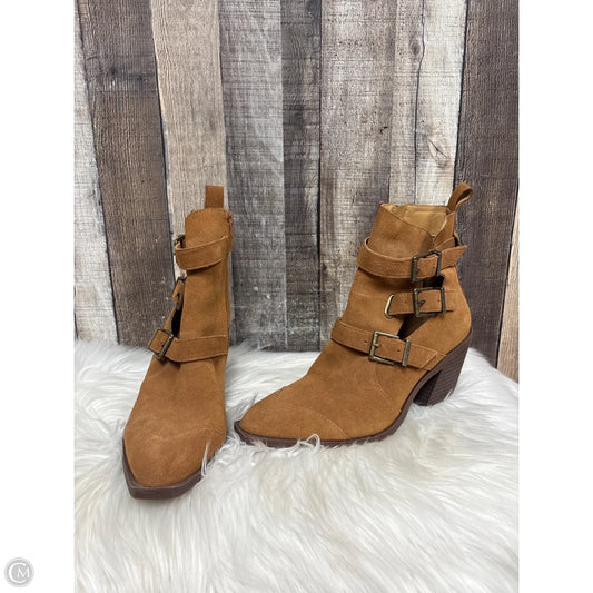 Boots Ankle Heels By Crown Vintage In Brown, Size: 8