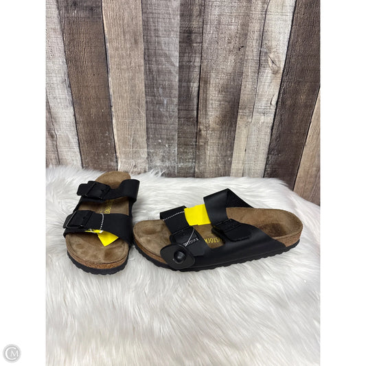 Sandals Flats By Birkenstock In Black, Size: 10
