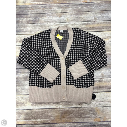 Sweater Cardigan By A New Day In Black & Cream, Size: Xl