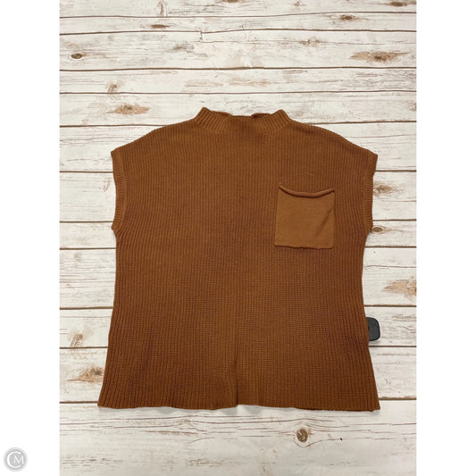 Vest Sweater By Cmf In Brown, Size: S