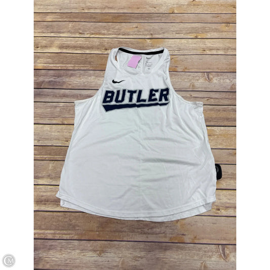 Athletic Tank Top By Nike Apparel In White, Size: M