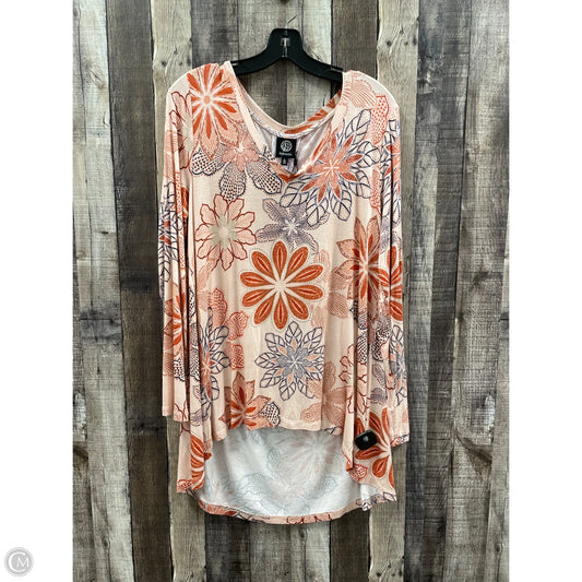 Top Long Sleeve By Bobeau In Pink, Size: L