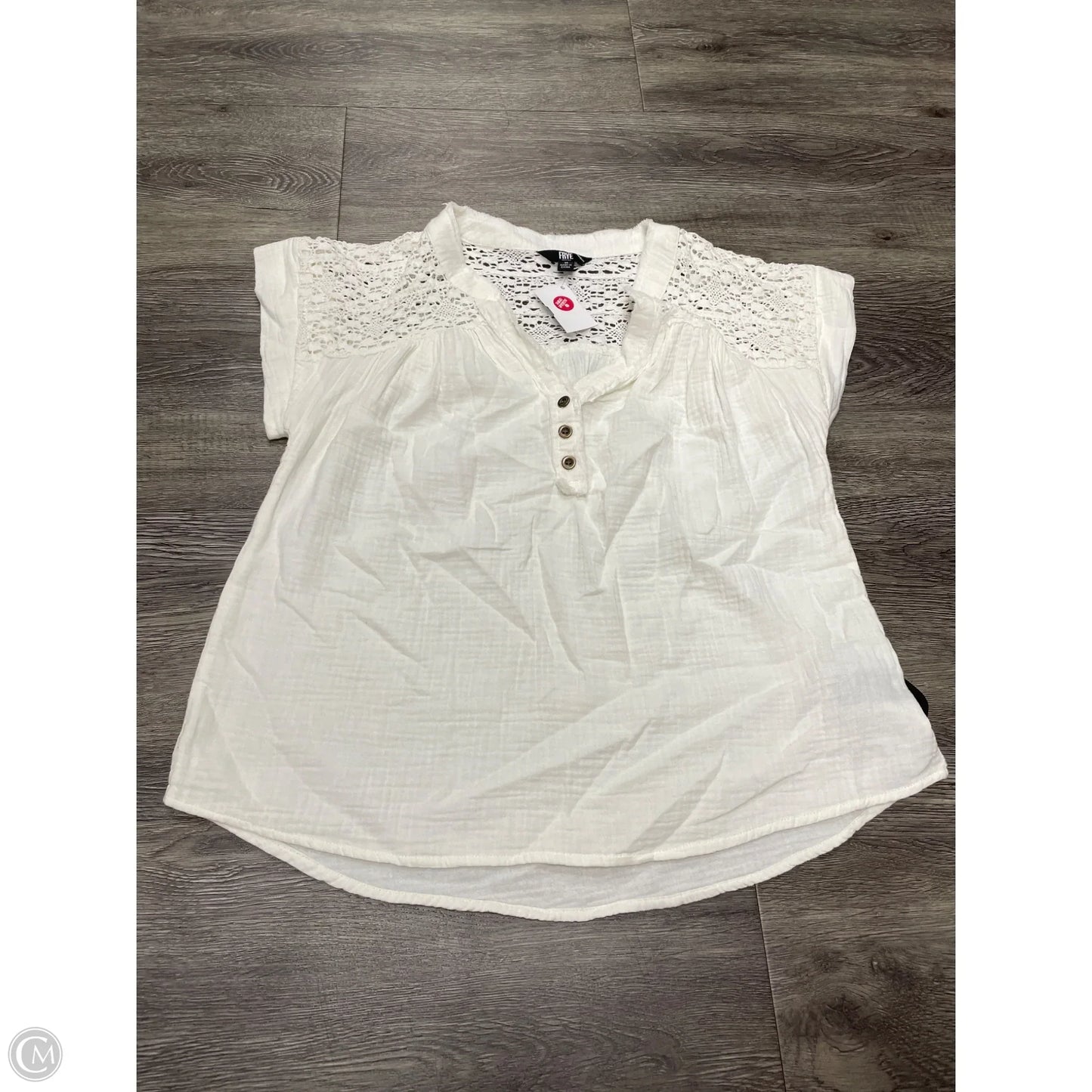 Top Sleeveless Designer By Frye In Cream, Size: M