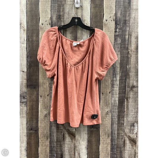Top Short Sleeve By Gap In Pink, Size: Xl