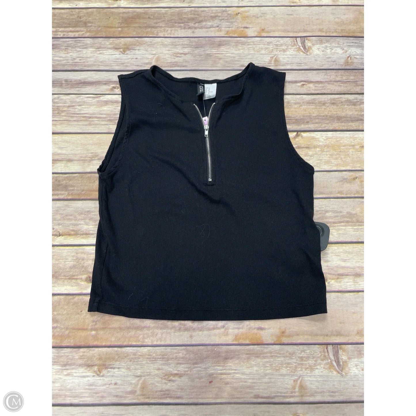 Top Sleeveless By Divided In Black, Size: M