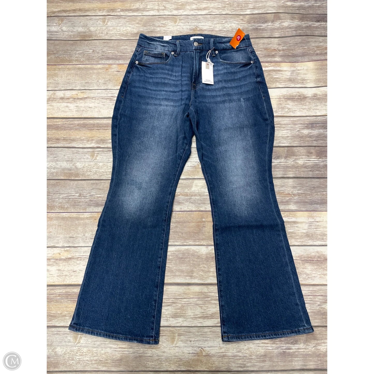 Jeans Boot Cut By Good American In Blue Denim, Size: 10